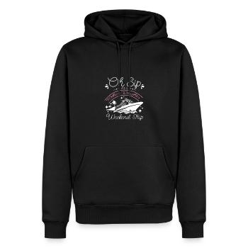 Oh gorgée, c’est un week-end de croisière mère-fille - Sweat à capuche Premium bio Homme - noir - Devant - Nico (187cm)