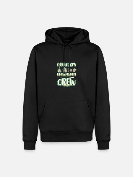 Groomsmen Groom's hawaiian crew - Männer Premium Bio Hoodie - Schwarz