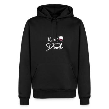 For the Bride, Team We're getting drunk - Männer Premium Bio Hoodie - Schwarz - Vorne - Nico (187cm)