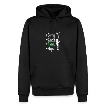Désolé, je ne peux pas acheter de padel - Sweat à capuche Premium bio Homme - noir - Devant - Nico (187cm)