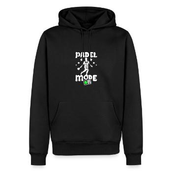 Mode padel activé - Sweat à capuche Premium bio Homme - noir - Devant - Nico (187cm)