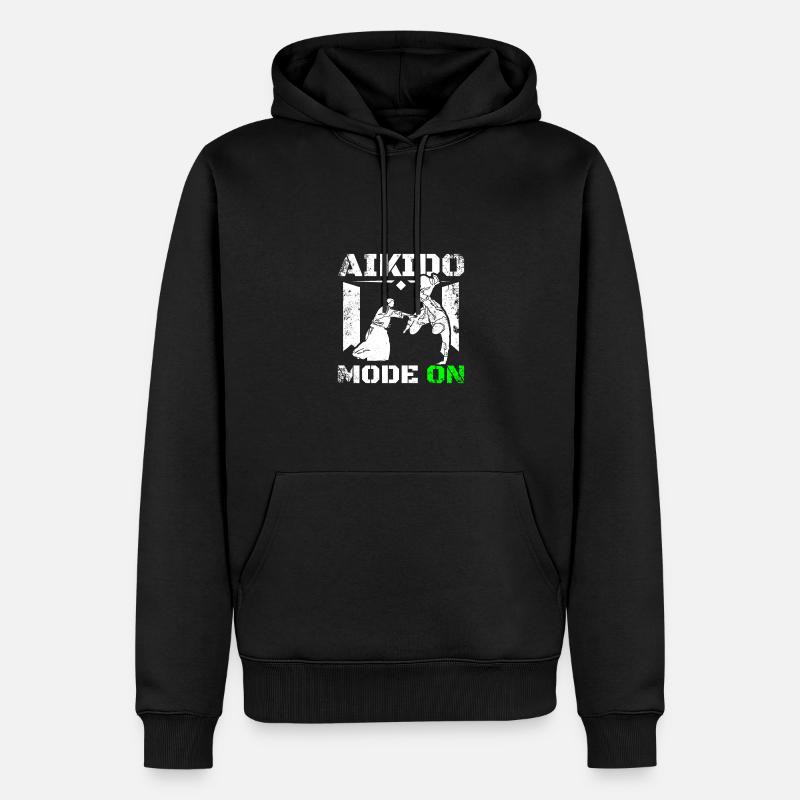 Mode Aïkido activé - Sweat à capuche Premium bio Homme - noir