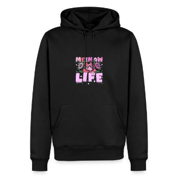 Groovy Flowers Meemaw life - Männer Premium Bio Hoodie - Schwarz - Vorne - Nico (187cm)