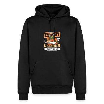 Fabricant de lasagnes expert - Sweat à capuche Premium bio Homme - noir - Devant - Nico (187cm)