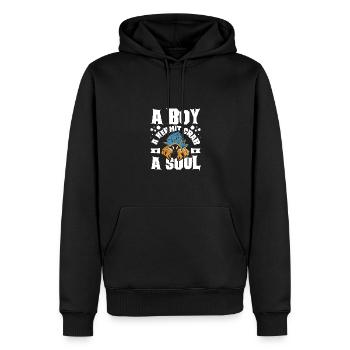 A boy a hermit crab a soul - Männer Premium Bio Hoodie - Schwarz - Vorne - Nico (187cm)