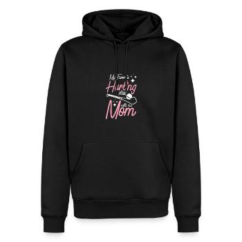 Mon joueur de hurling préféré m’appelle maman - Sweat à capuche Premium bio Homme - noir - Devant - Nico (187cm)