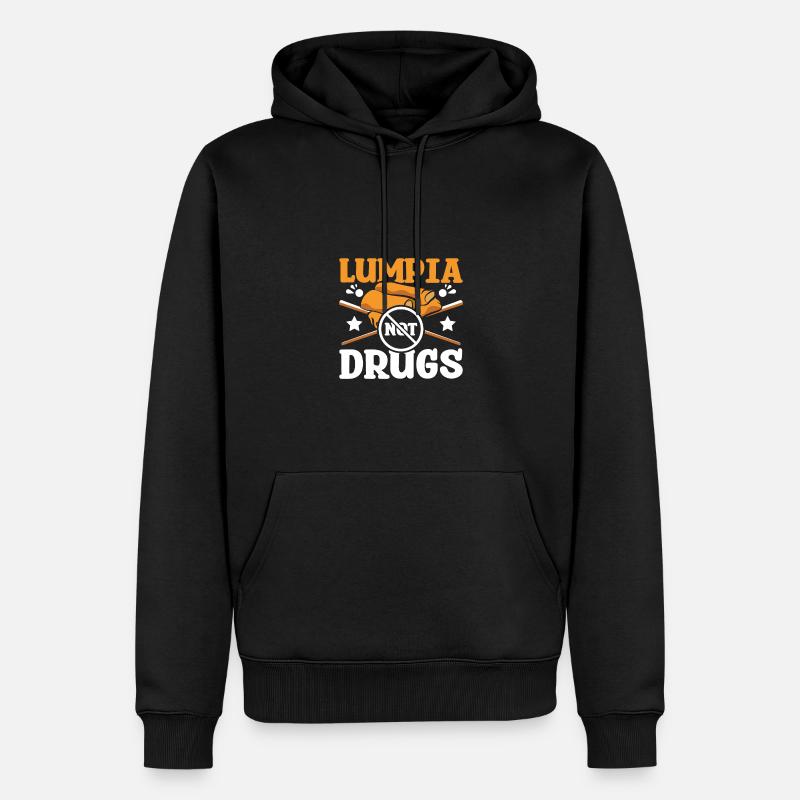 Le lumpia, pas la drogue - Sweat à capuche Premium bio Homme - noir