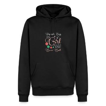 Laissez cette fille vous montrer comment jouer à la pétanque - Sweat à capuche Premium bio Homme - noir - Devant - Nico (187cm)