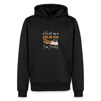 Nourris-moi des churros, dis-moi que je suis jolie - Sweat à capuche Premium bio Homme - noir - Devant - Nico (187cm)
