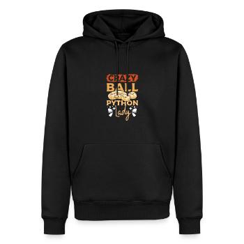 Crazy Ball python lady - Men’s Premium Organic Hoodie - black - Front - Nico (187cm)