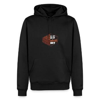 Every day is brownie day - Männer Premium Bio Hoodie - Schwarz - Vorne - Nico (187cm)