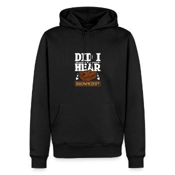 Ai-je entendu des brownies - Sweat à capuche Premium bio Homme - noir - Devant - Nico (187cm)
