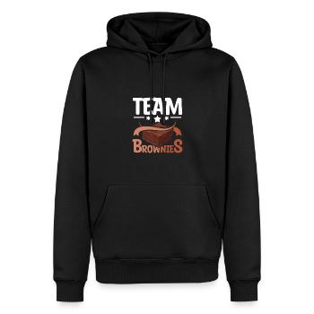 Team Brownies - Männer Premium Bio Hoodie - Schwarz - Vorne - Nico (187cm)