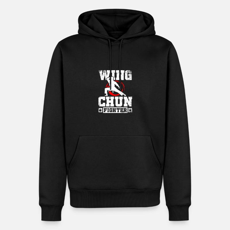 Combattant de Wing chun - Sweat à capuche Premium bio Homme - noir