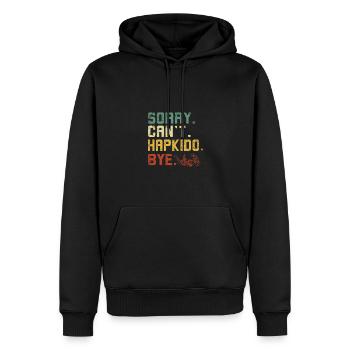 Désolé, je ne peux pas Hapkido Bye - Sweat à capuche Premium bio Homme - noir - Devant - Nico (187cm)