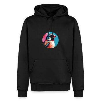 Moineau domestique - Sweat à capuche Premium bio Homme - noir - Devant - Nico (187cm)