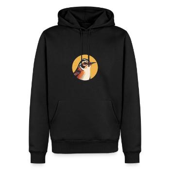 Troglodyte - Sweat à capuche Premium bio Homme - noir - Devant - Nico (187cm)