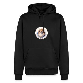 Troglodyte - Sweat à capuche Premium bio Homme - noir - Devant - Nico (187cm)