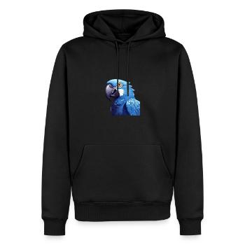 Ara jacinthe - Sweat à capuche Premium bio Homme - noir - Devant - Nico (187cm)