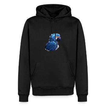 Hyazinth Ara - Männer Premium Bio Hoodie - Schwarz - Vorne - Nico (187cm)
