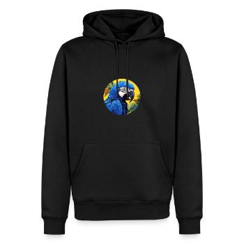 Hyazinth Ara - Männer Premium Bio Hoodie - Schwarz - Vorne - Nico (187cm)