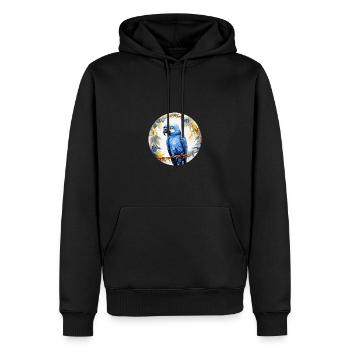 Hyazinth Ara - Männer Premium Bio Hoodie - Schwarz - Vorne - Nico (187cm)