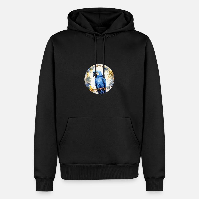 Ara hyacinthe - Sweat à capuche Premium bio Homme - noir
