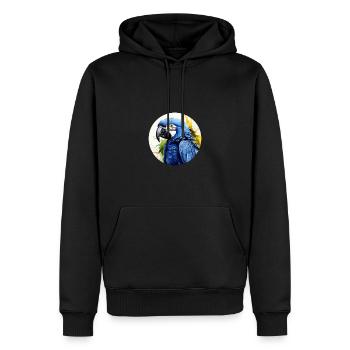 Hyazinth Ara - Männer Premium Bio Hoodie - Schwarz - Vorne - Nico (187cm)