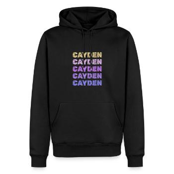 CaydenCayden - Sweat à capuche Premium bio Homme - noir - Devant - Nico (187cm)
