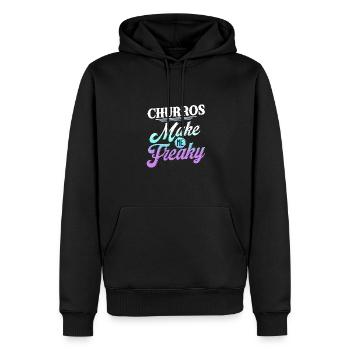 Churros Make Me Freaky Fun Style - Männer Premium Bio Hoodie - Schwarz - Vorne - Nico (187cm)