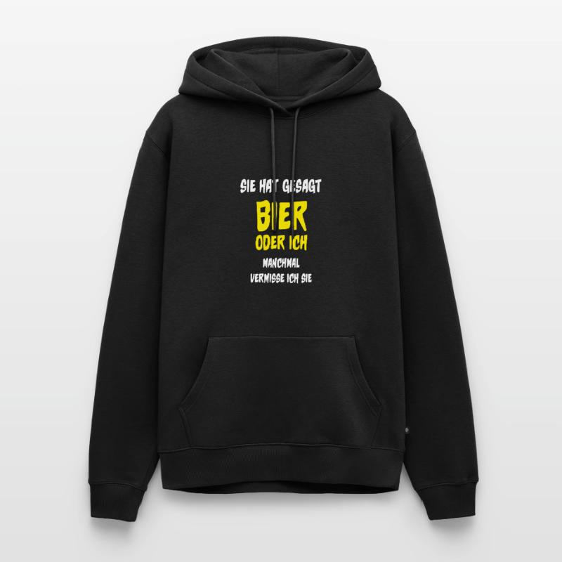 Sie hat gesagt Bier oder ich Männer Premium Bio Hoodie