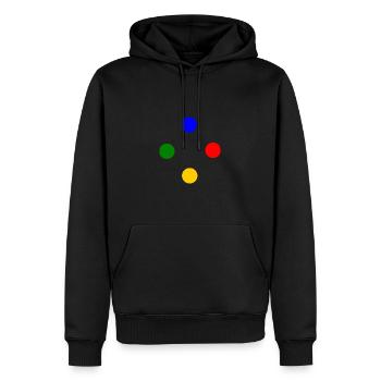 SNES buttons - Men’s Premium Organic Hoodie - black - Front - Nico (187cm)