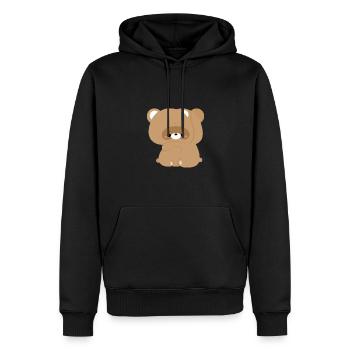 Beaver Love - Men’s Premium Organic Hoodie - black - Front - Nico (187cm)