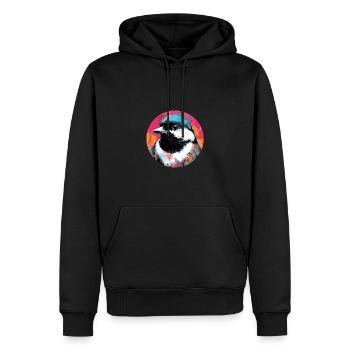 Meise - Männer Premium Bio Hoodie - Schwarz - Vorne - Nico (187cm)