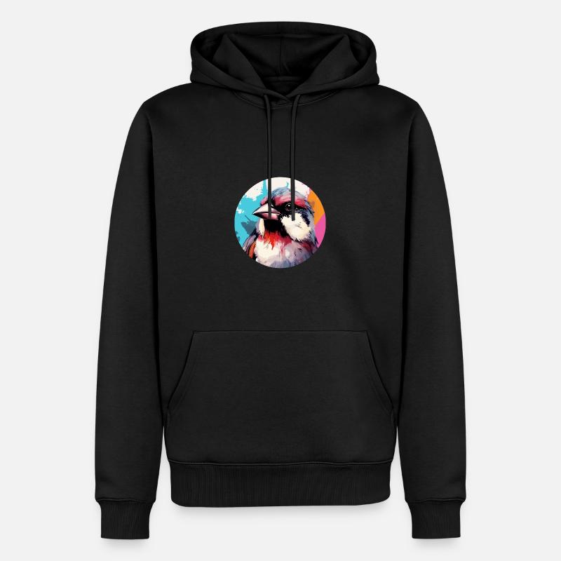 Haussperling - Männer Premium Bio Hoodie - Schwarz