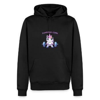 Pumper Einhorn - Männer Premium Bio Hoodie - Schwarz - Vorne - Nico (187cm)