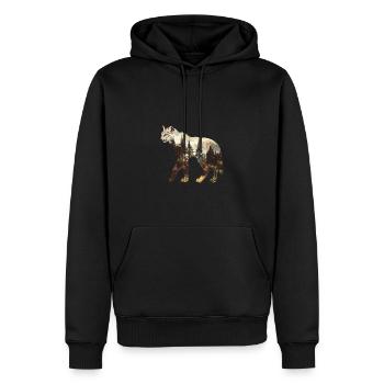 Lynx - Sweat à capuche Premium bio Homme - noir - Devant - Nico (187cm)