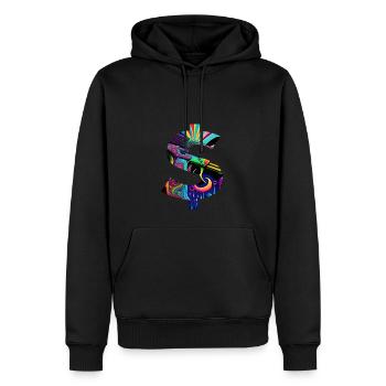 Dollarzeichen Waffen und - Männer Premium Bio Hoodie - Schwarz - Vorne - Nico (187cm)