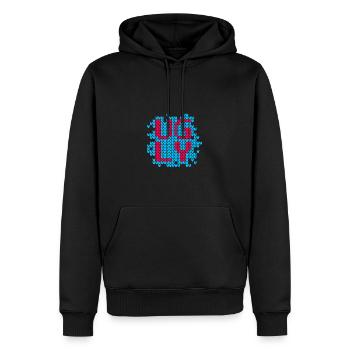 Strickmuster ugly christmas Stricken Kult Xmas - Männer Premium Bio Hoodie - Schwarz - Vorne - Nico (187cm)