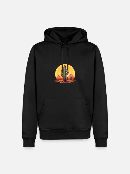 Cactus - Men’s Premium Organic Hoodie - black