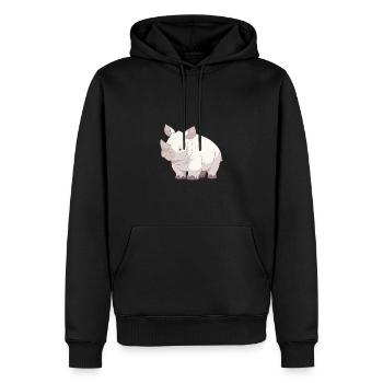 Rhinozeros - Männer Premium Bio Hoodie - Schwarz - Vorne - Nico (187cm)