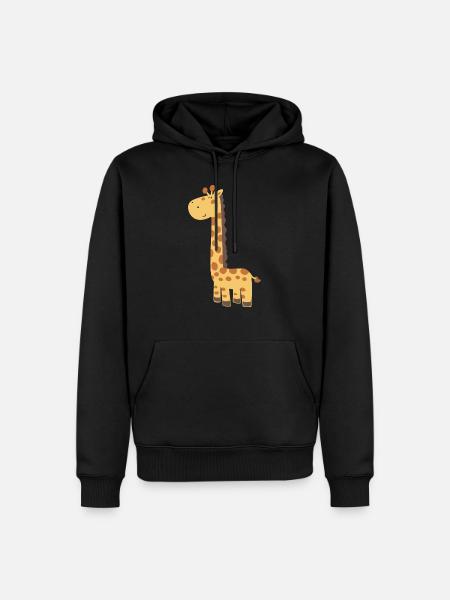 Giraffe - Männer Premium Bio Hoodie - Schwarz
