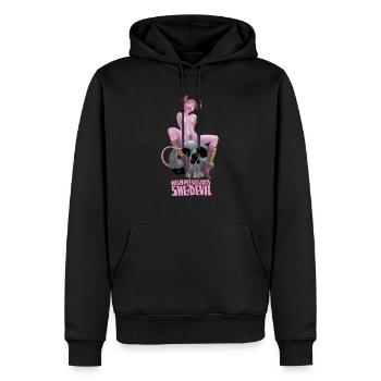 She-Devil 3 - Männer Premium Bio Hoodie - Schwarz - Vorne - Nico (187cm)