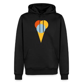 Eiscreme - Männer Premium Bio Hoodie - Schwarz - Vorne - Nico (187cm)