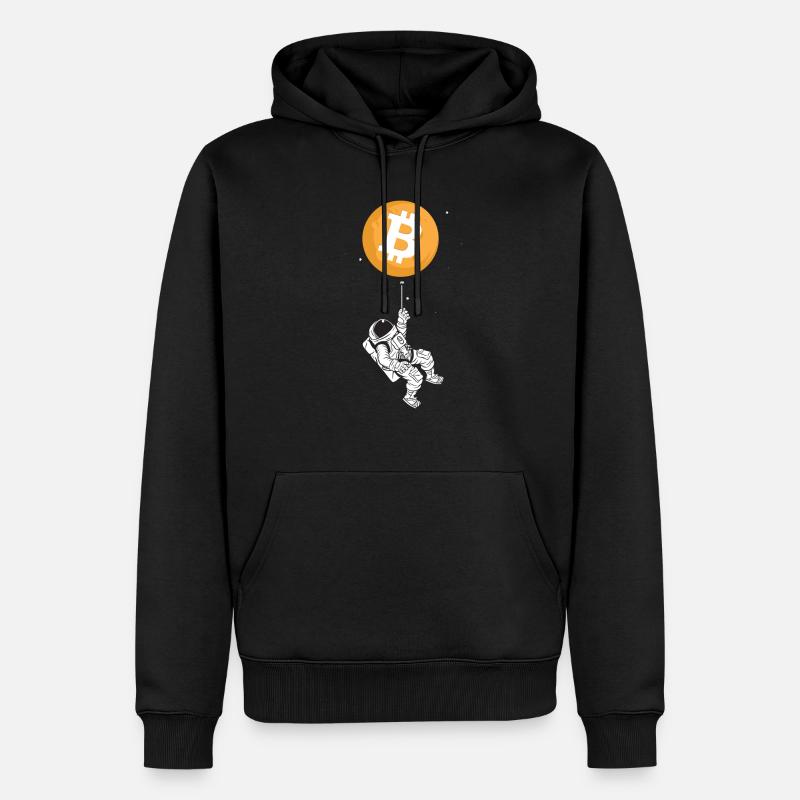 Astronaute Bitcoin - Sweat à capuche Premium bio Homme - noir