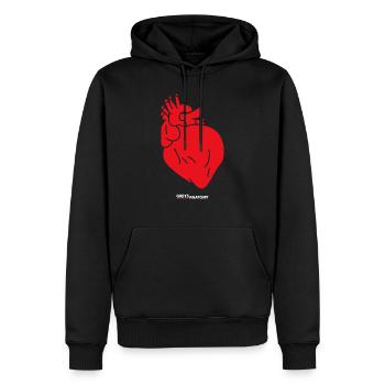 Anatomie greys - Sweat à capuche Premium bio Homme - noir - Devant - Nico (187cm)