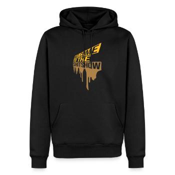 Drops Bienvenue Shitshow - Sweat à capuche Premium bio Homme - noir - Devant - Nico (187cm)