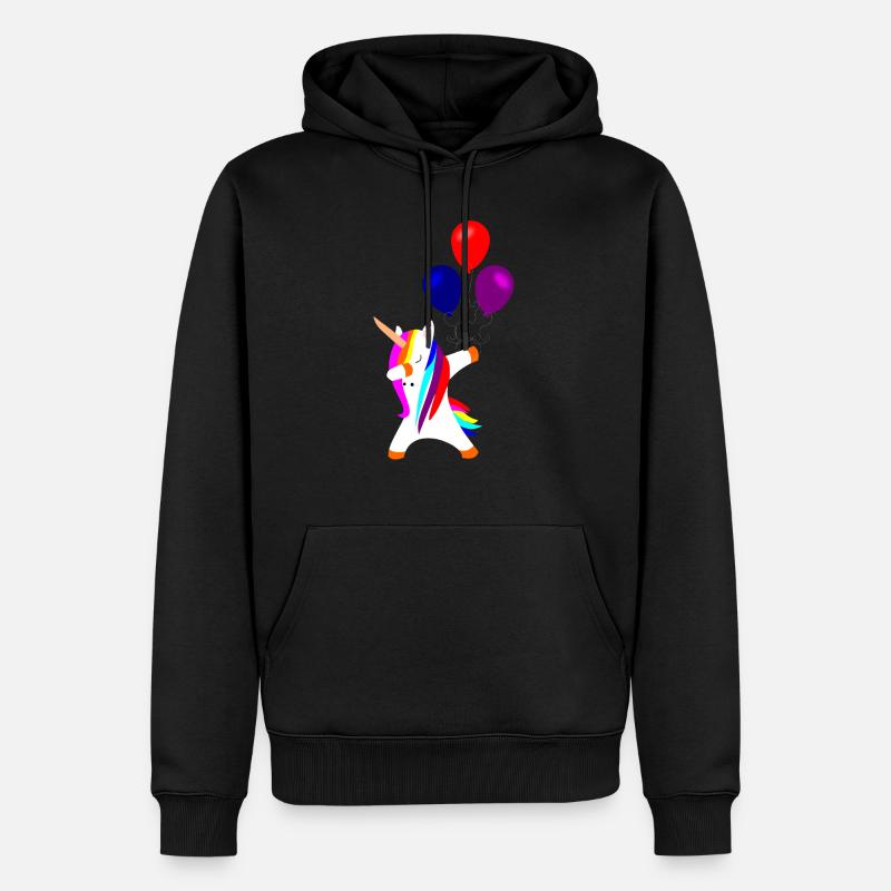 dabbing licorne, dabbing licorne licorne - Sweat à capuche Premium bio Homme - noir