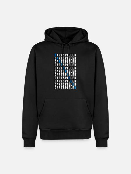 Dartspieler - Männer Premium Bio Hoodie - Schwarz