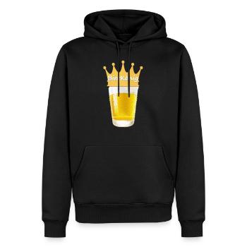 Bierkönig - Bier - Bierglas - Bierkrug - Männer Premium Bio Hoodie - Schwarz - Vorne - Nico (187cm)